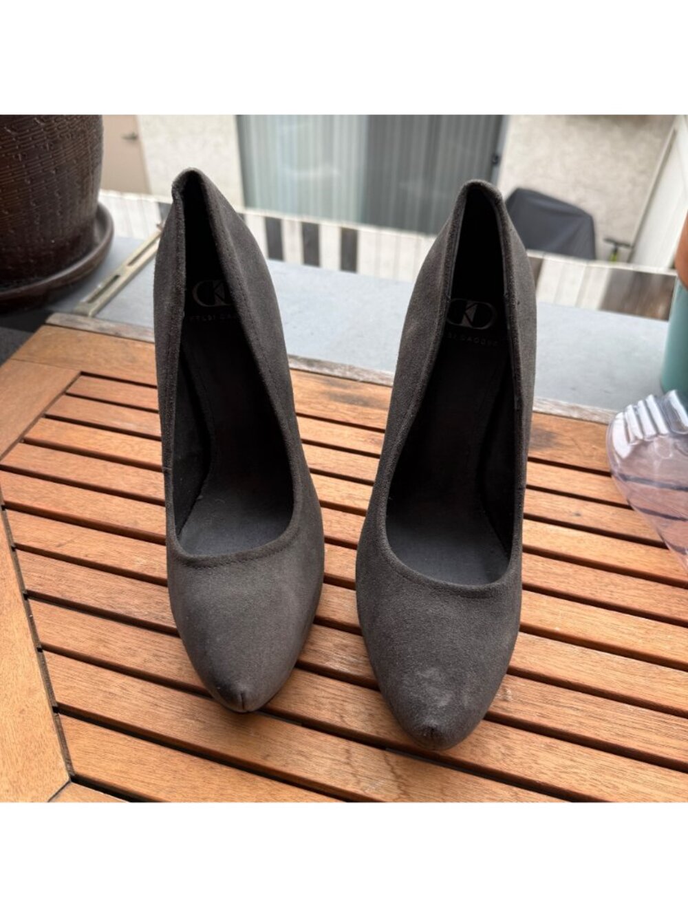 Kelsie Dagger Gray Suede Pumps  Size 8.5 Womens Stiletto High Heels - Picture 3 of 9